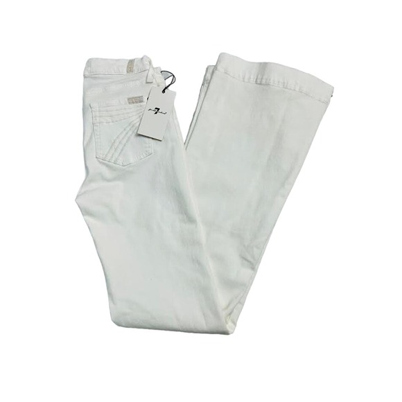 NWT! 7 For All Mankind WOMEN Modern Dojo flared jeans WHITE/ 27 - Picture 8 of 13